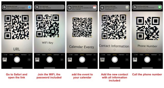 Safely reading QR code actions