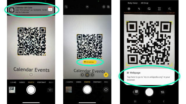 reading QR code message