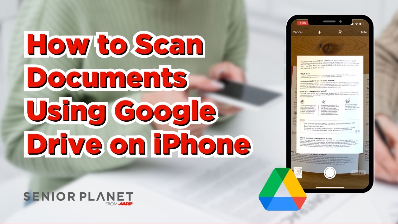 How to Scan Documents with Google Drive (iPhone) - Senior Planet from AARP