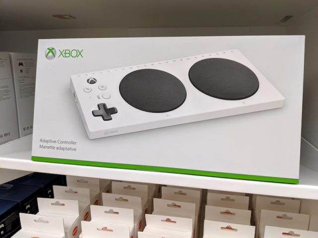 Xbox Adaptive Controller for sale inside Microsoft store
