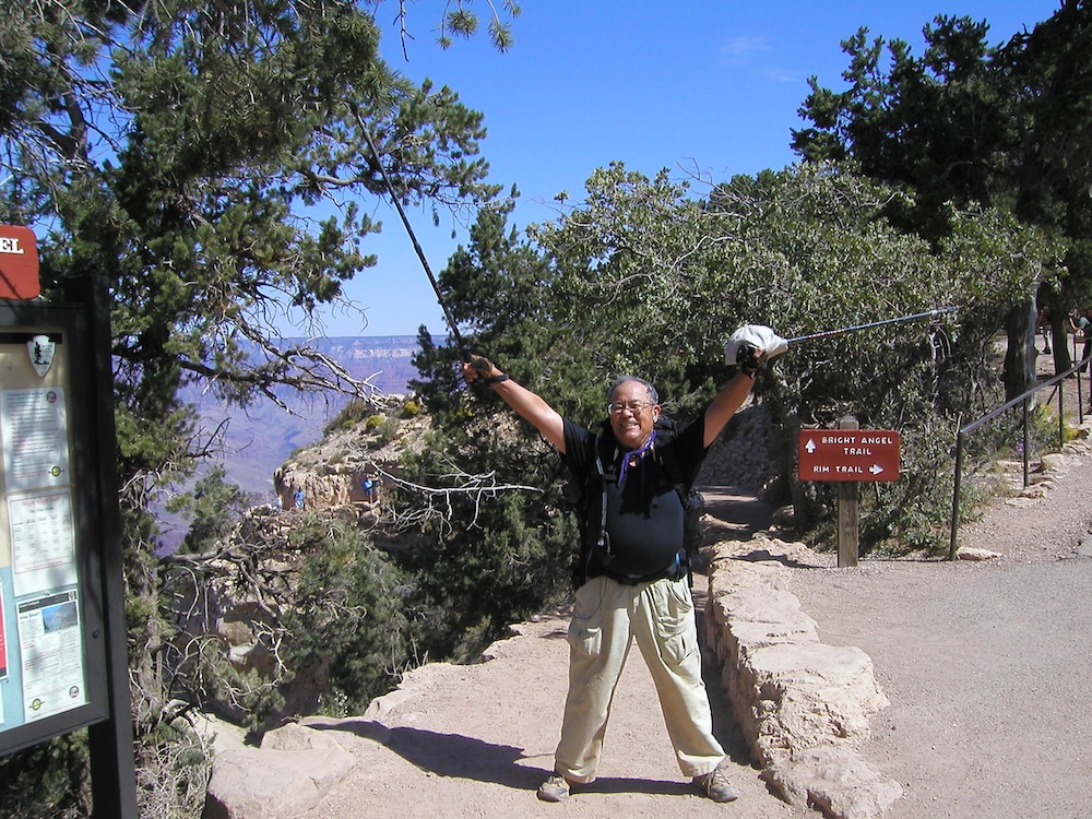 senior man at grand canyon